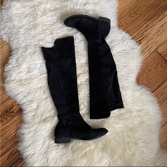 Stuart Weitzman 5050 black suede knee high boots - Picture 2 of 7